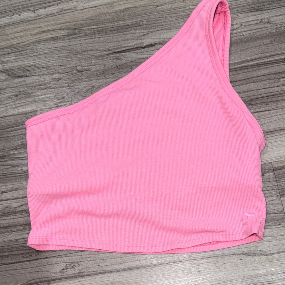 PINK Victoria's Secret Pink One-Shoulder Crop Top